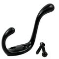 10 Pack Rok Heavy Duty Black Home Wall Closet Towel Coat Double Hook