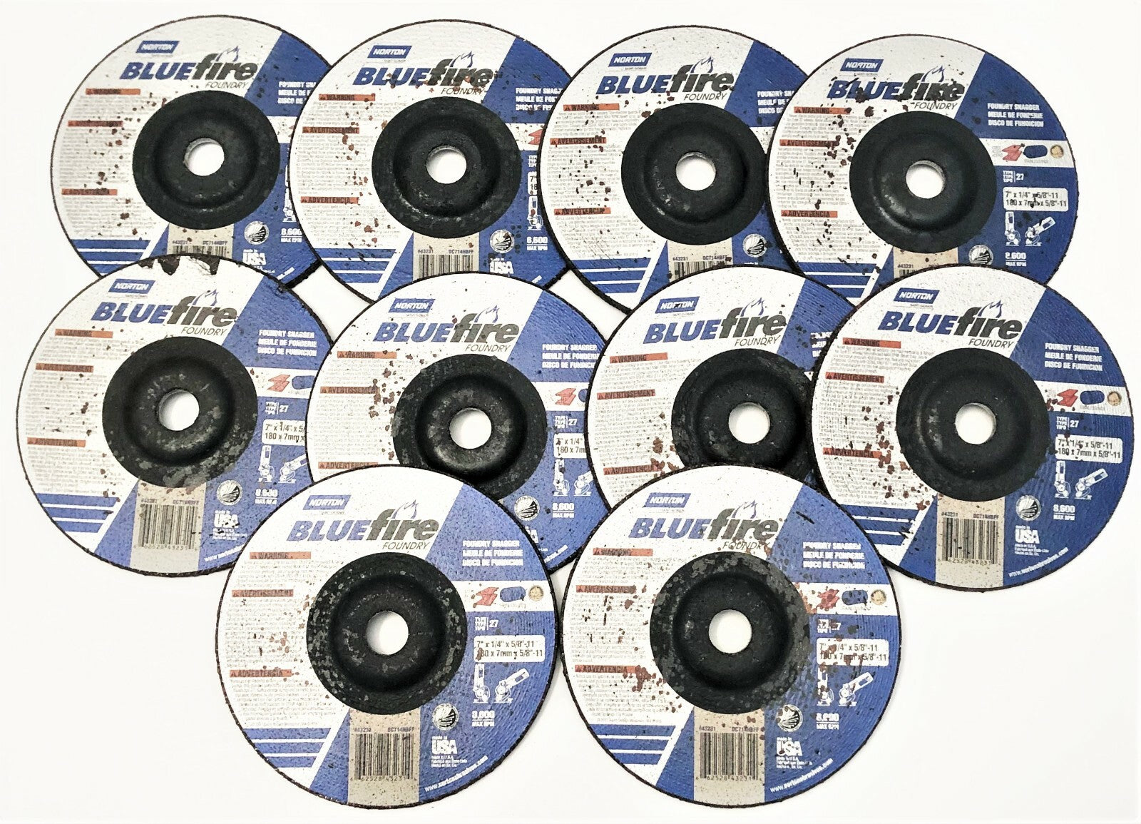 Norton Bluefire 7" Grinding Wheels