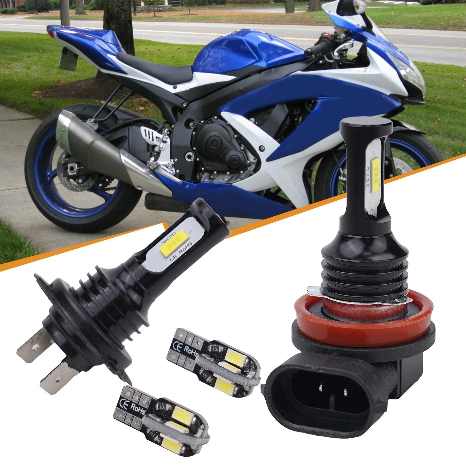 Led Headlight Parking Lamp Bulbs White For Suzuki | Built Supply Co