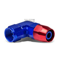 8an An8 90 Degree Red/Blue Aluminum Anodize Swivel Seal Hose End