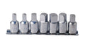 7pc Oil Drain Sump Plug Key 4pt Square Socket Bit Set: 7,8,10,11,12,1<wbr/>3,14mm