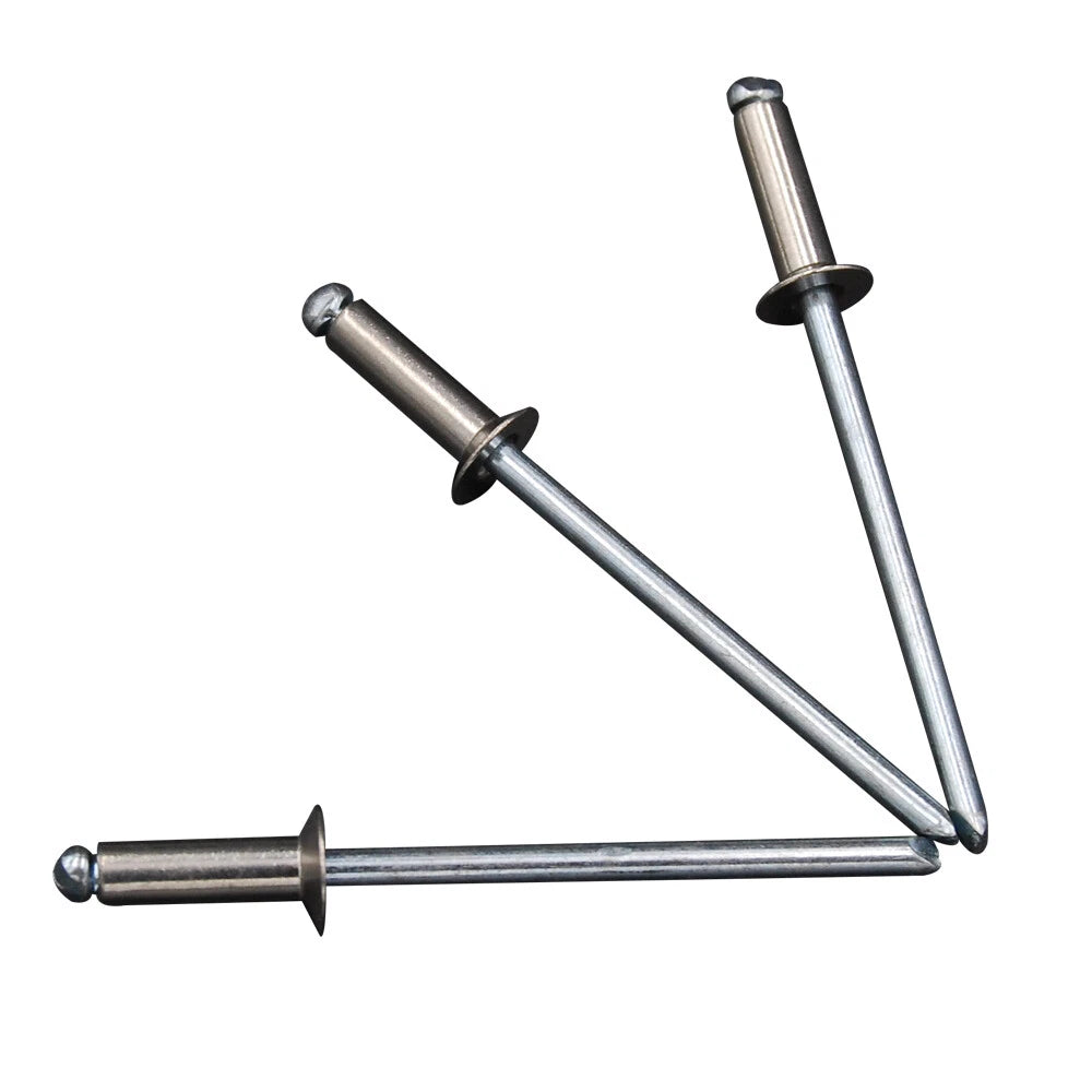 M5 Diameter Stainless Steel Open End Countersunk Head Blind Pop Rivets
