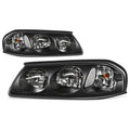 Fit 2000-2005 Chevy Impala Pair Black Housing Clear | Built Supply Co