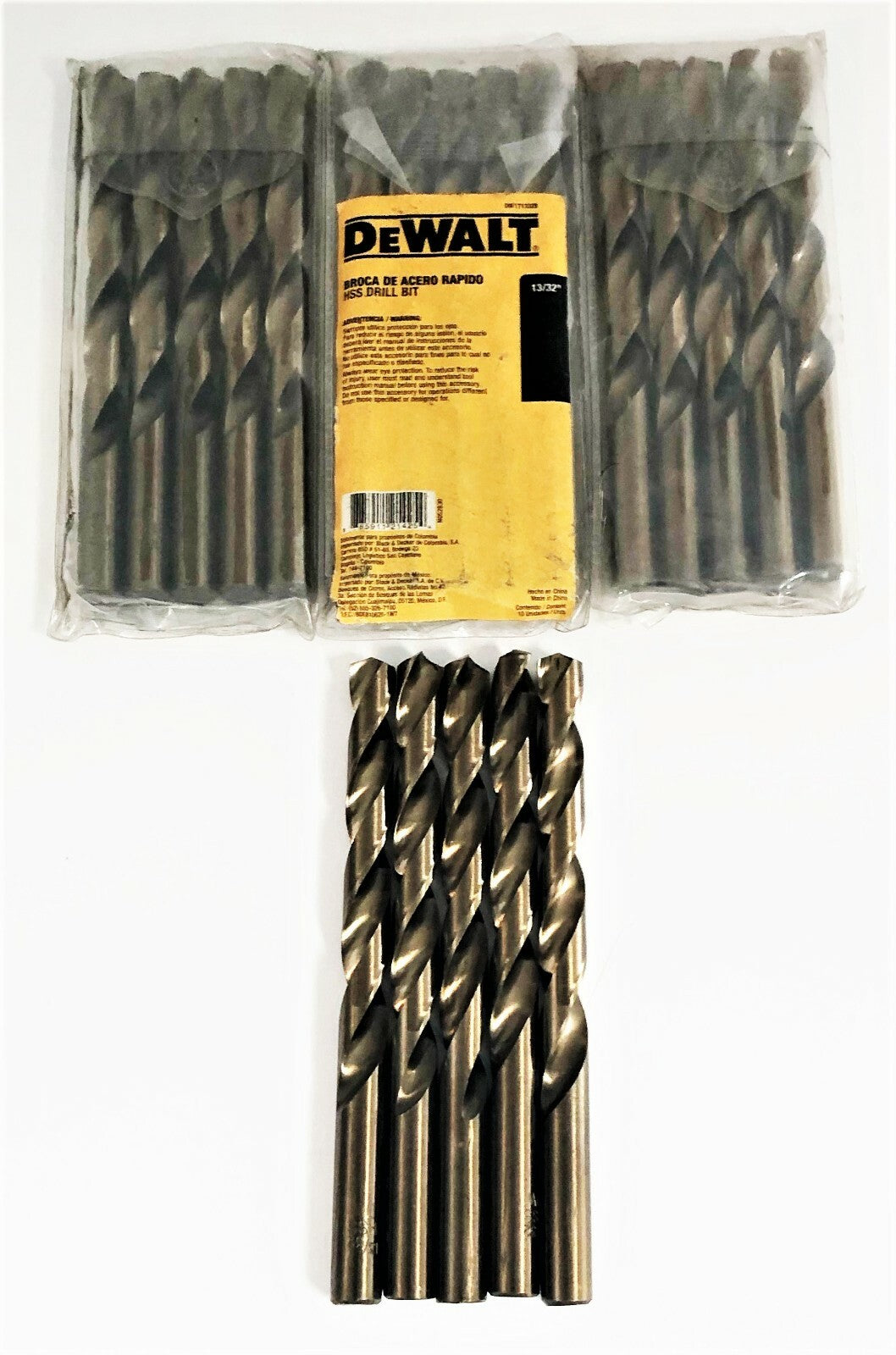 Gold Ferrous High Speed Steel Drill Bits 13/32"