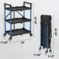 WORKPRO 3-Tier Collapsible Service Cart by WORKPRO
