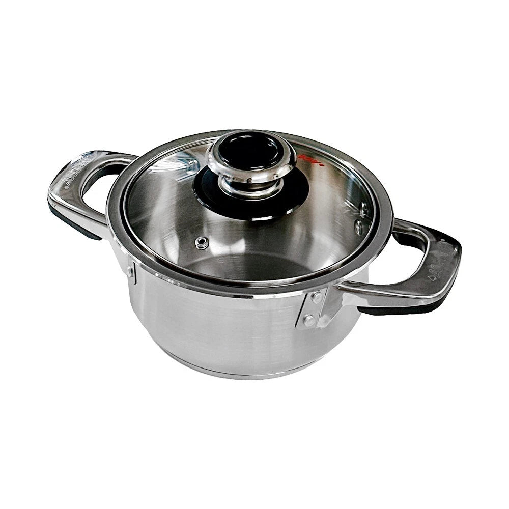 Stainless Steel Stock Pot, 4 Quart Pot With Glass Lid, Heat-proof