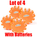 Lot 4 Led Safety Flare Emergency Warning Disc Light Roadside Beacon