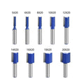 8mm Shank Straight Router Bit Double Flute Wood Milling Cutter For
