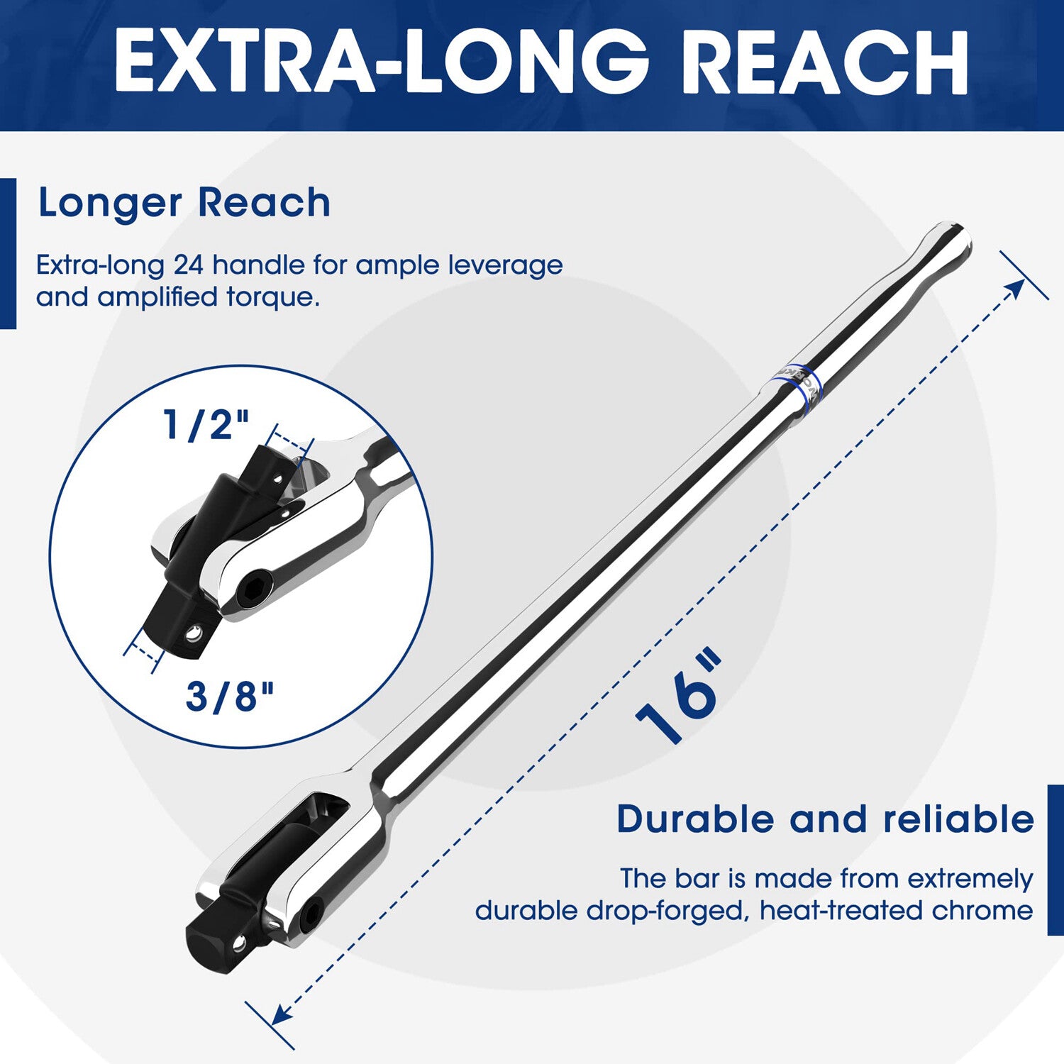 WORKPRO Dual Drive Breaker Bar by WORKPRO