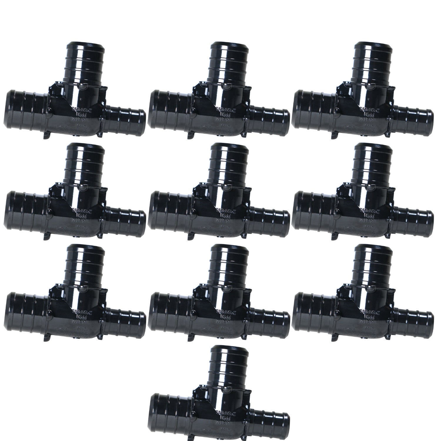XFITTING 3/4" x 1/2" x 3/4" PEX-B Tee 10 Pack