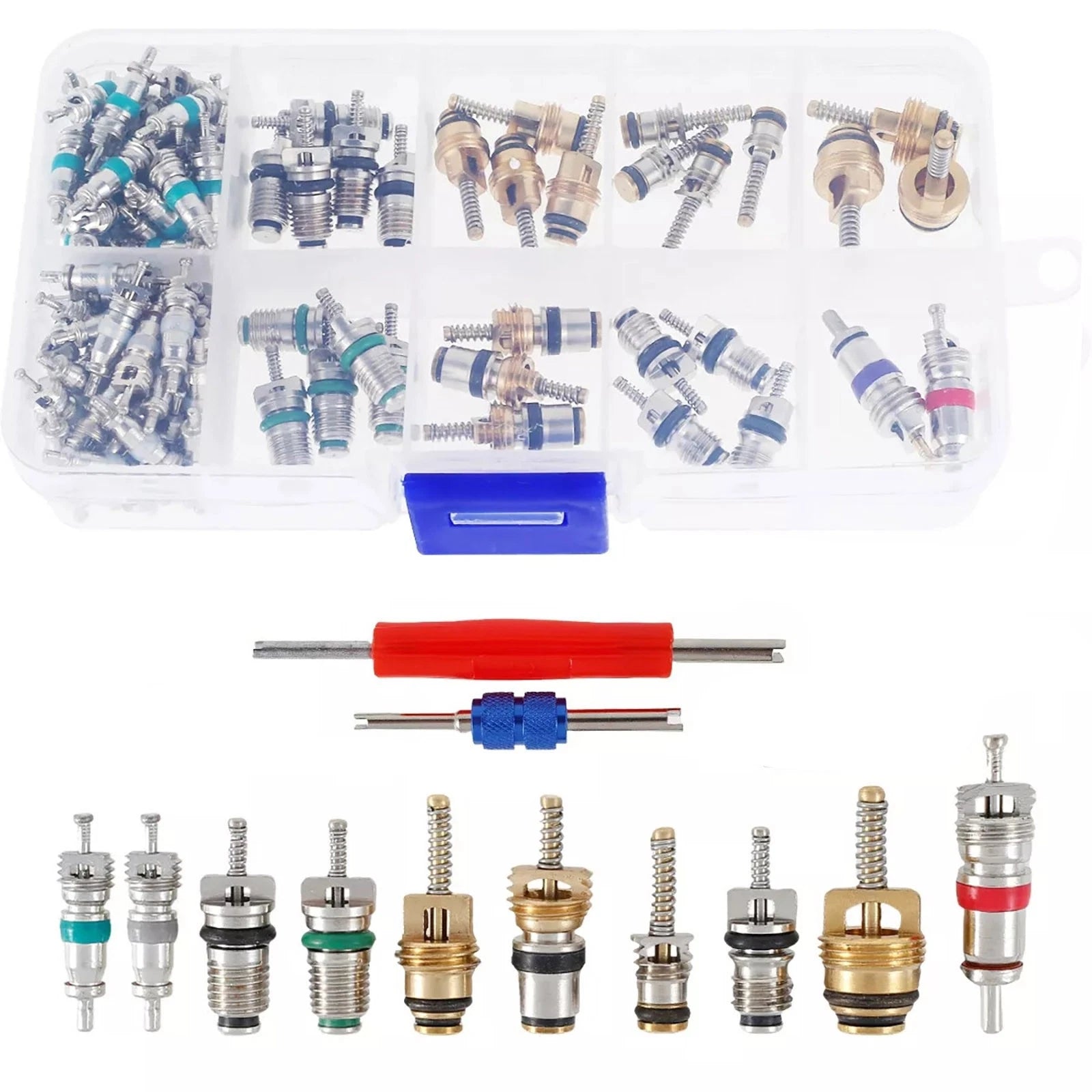 Car R12 & R134a Air Conditioner 1/4" 5/16" Remover With Valve Core