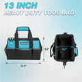 Duratech 13-inch Small Tool Bag With 9 Pockets Wide Open Mouth