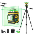 PREXISO Rechargeable 360° Self Leveling Green Laser Level w/Tripod