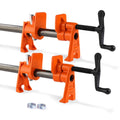 2-Pack 3/4" Wood Gluing Pipe Clamp Set Fixture Heavy-Duty Pro