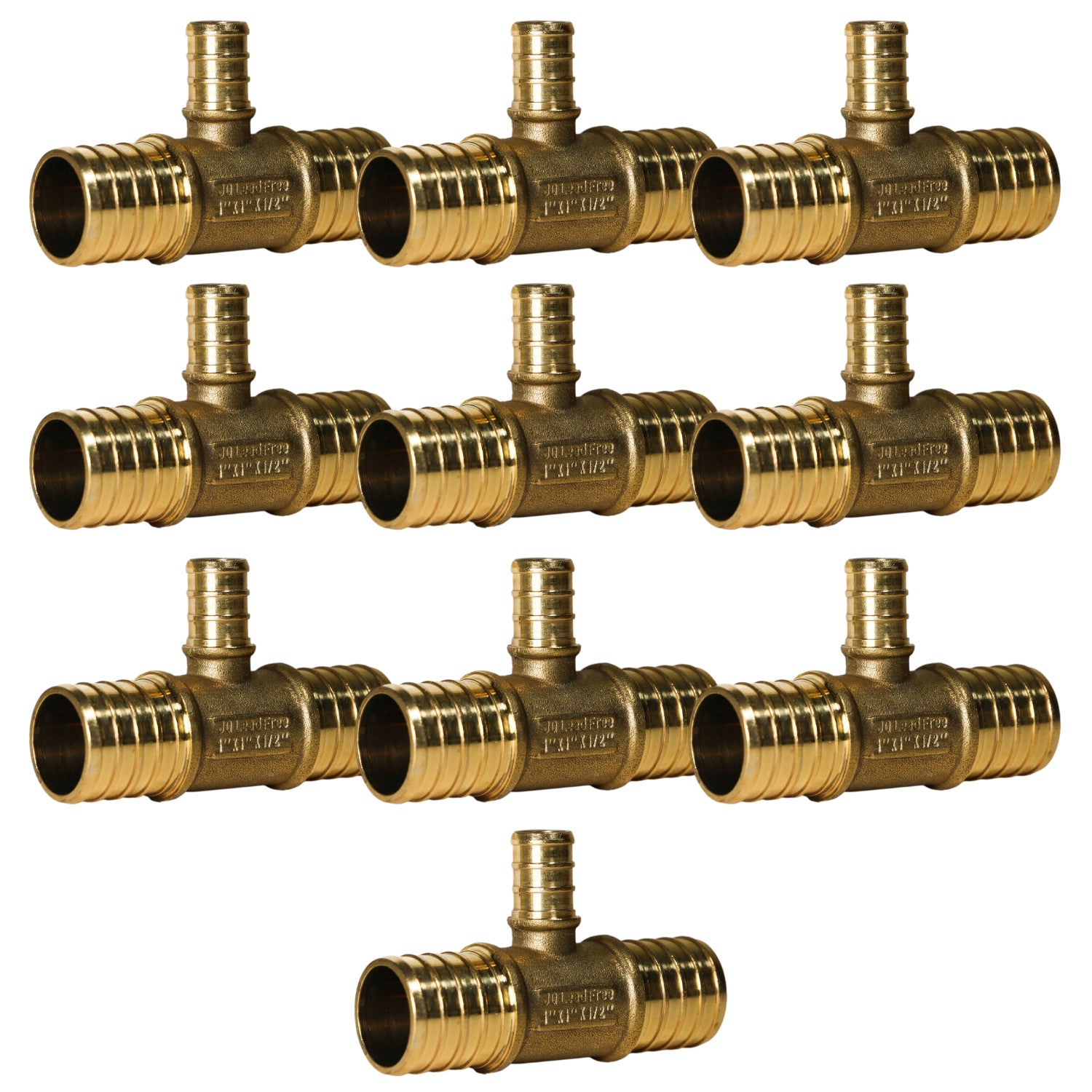 XFITTING 1" x 1" x 1/2" PEX B Tee Brass Fittings