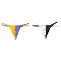 Men's Low Rise Cotton Breathable Thong Underwear With Pouch For