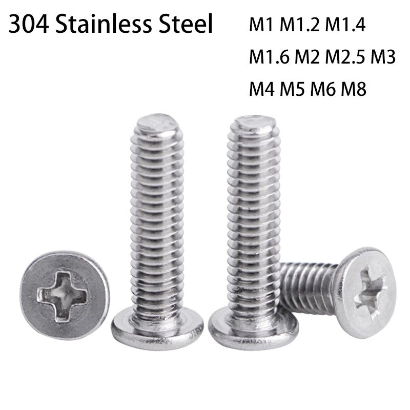 A2 304 Stainless Steel Flat Head Cross Screw Model YJT8