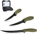 Swiss+Tech 5PC Fillet Knives Fishing Knife Set Floating Foam Handle w/Carry Case