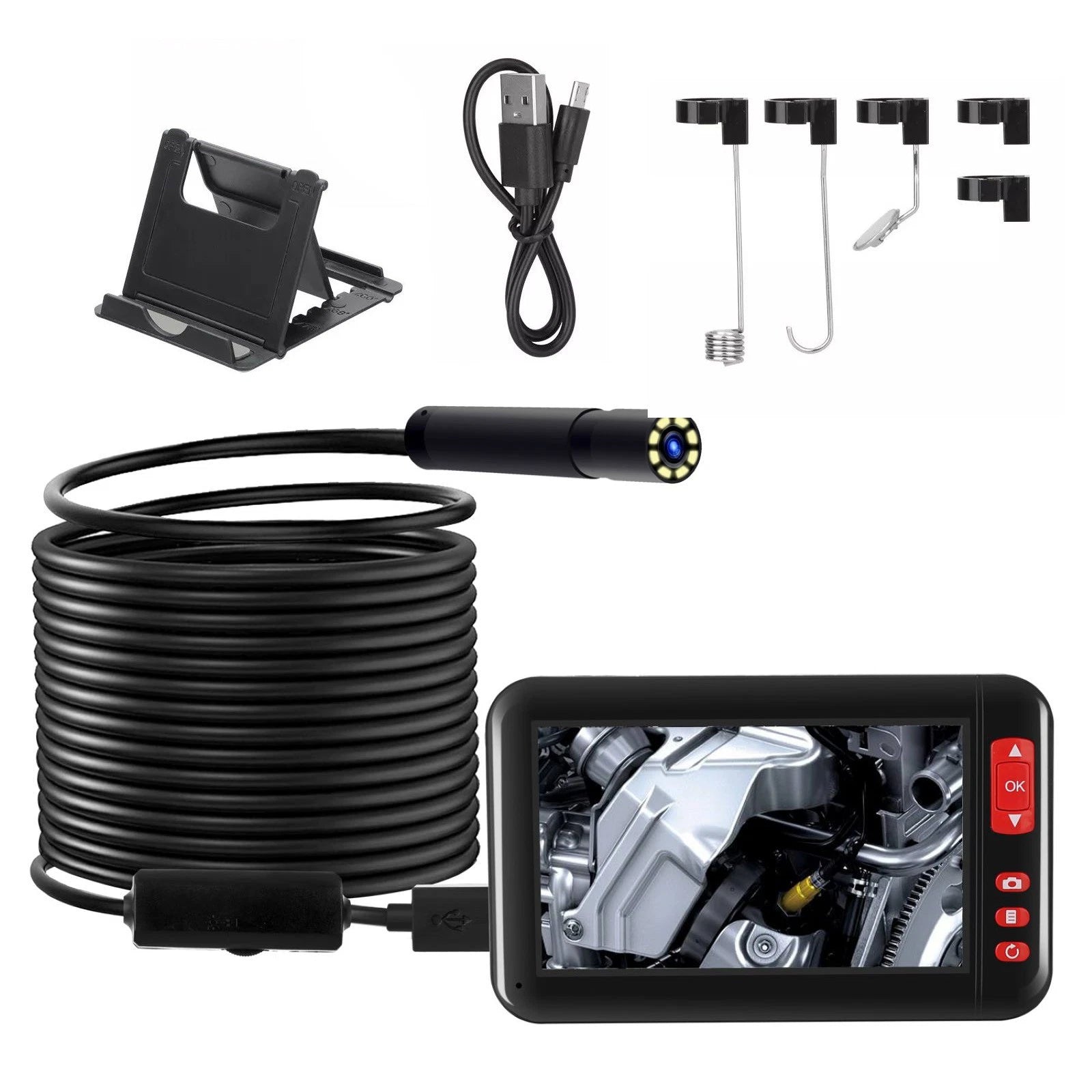 6.5ft Industrial Endoscope - 1080p Hd 4.3in Screen, | Built Supply Co
