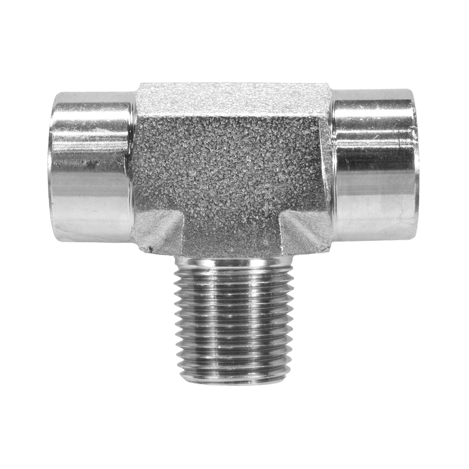 Pipe Tee Hydraulic Fitting 1/4" Male X 1/4" Female X 1/4" Female