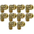 XFITTING 1/2" Push Fit x 1/2" Male NPT Elbow - 10 Pack