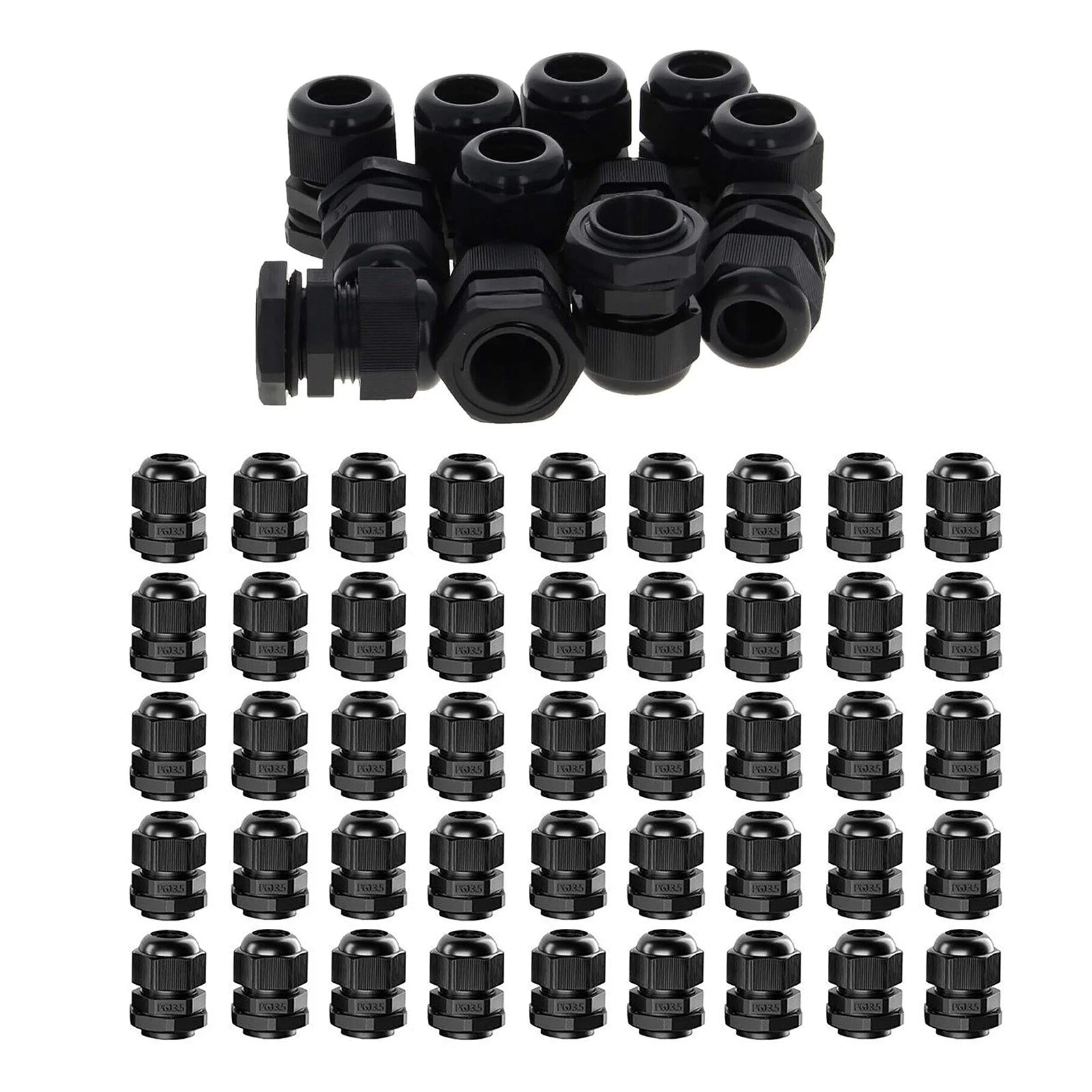 Black Nylon Waterproof Pg13.5 Cable Gland Fastener Connector
