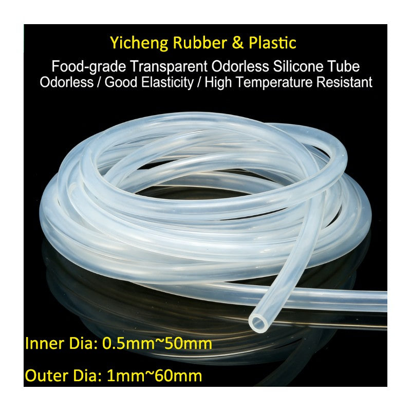 Food Grade Clear Silicone Rubber Hose Tubing 0.5-60mm