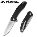 Flissa Pocket Knife Edc Folding Tactical Knife W/g10 Handle D2 Blades