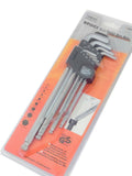 Toolux 9PC Cr-V Ball Point Hex Allen Key Wrench Set Ex-Long Arm (1.5