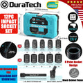 DURATECH 10PC 3/8-Drive & 12PC 1/2-Drive Impact Socket Set Metric