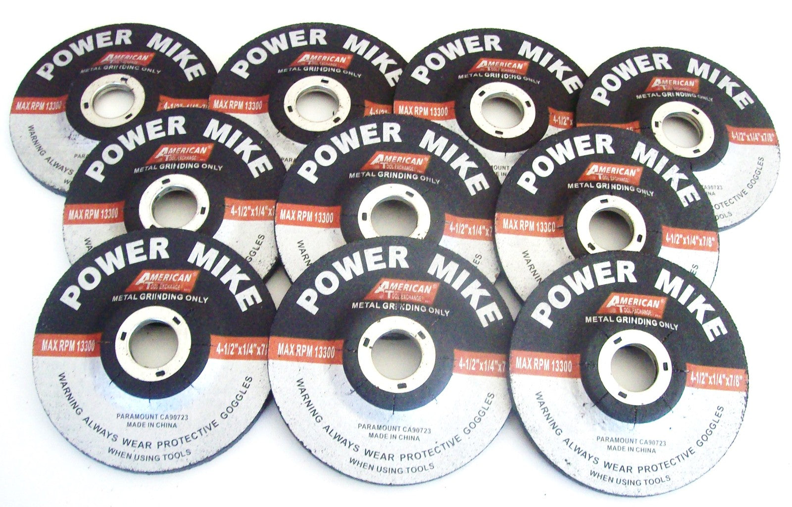 10 ATE PRO POWER MIKE 4-1/2" GRINDING WHEELS FITS DEWALT 4.5 ANGLE GRINDER 40161
