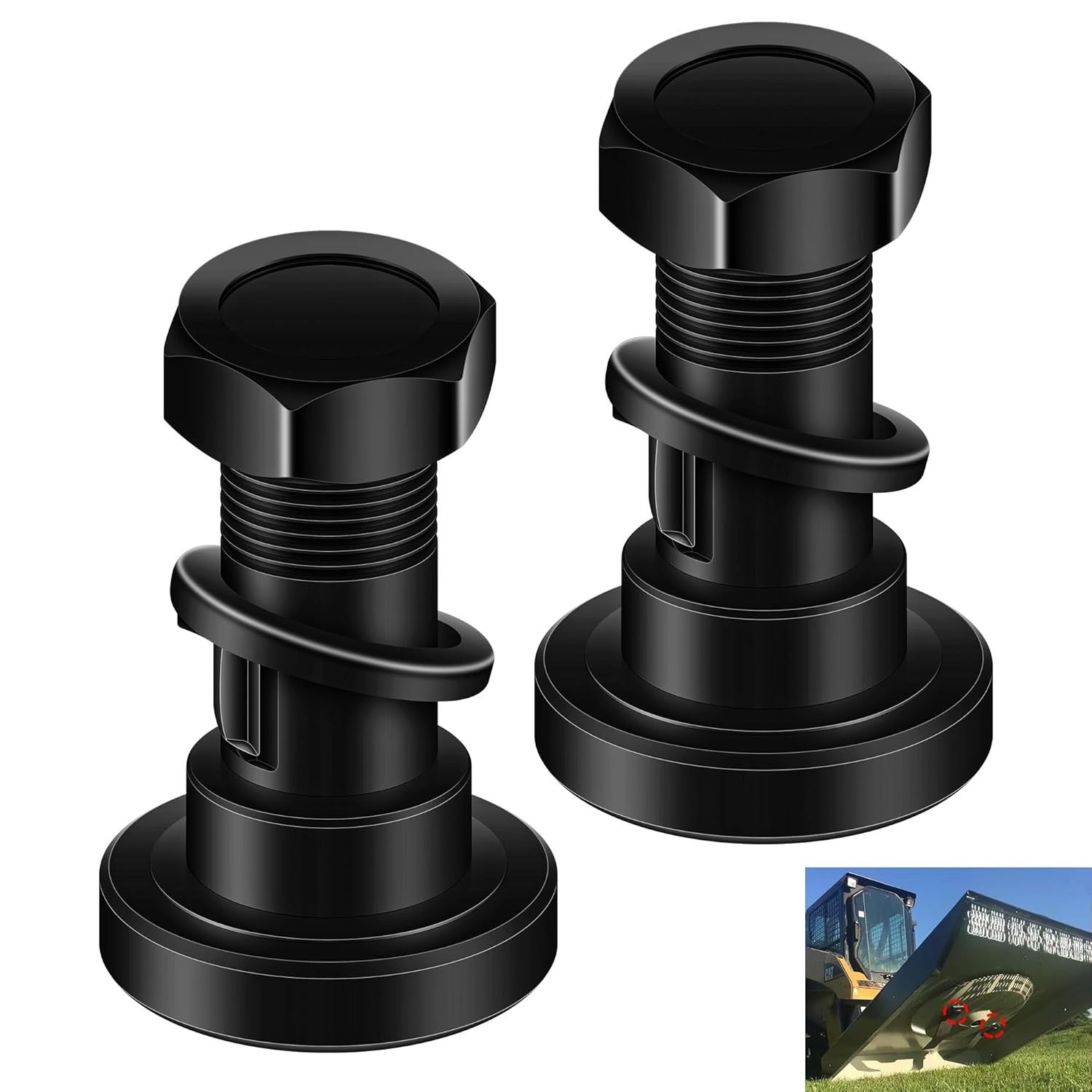 2 Pack 63607 Rotary Cutter Blade Bolt Kit Compatible with Bush Hog