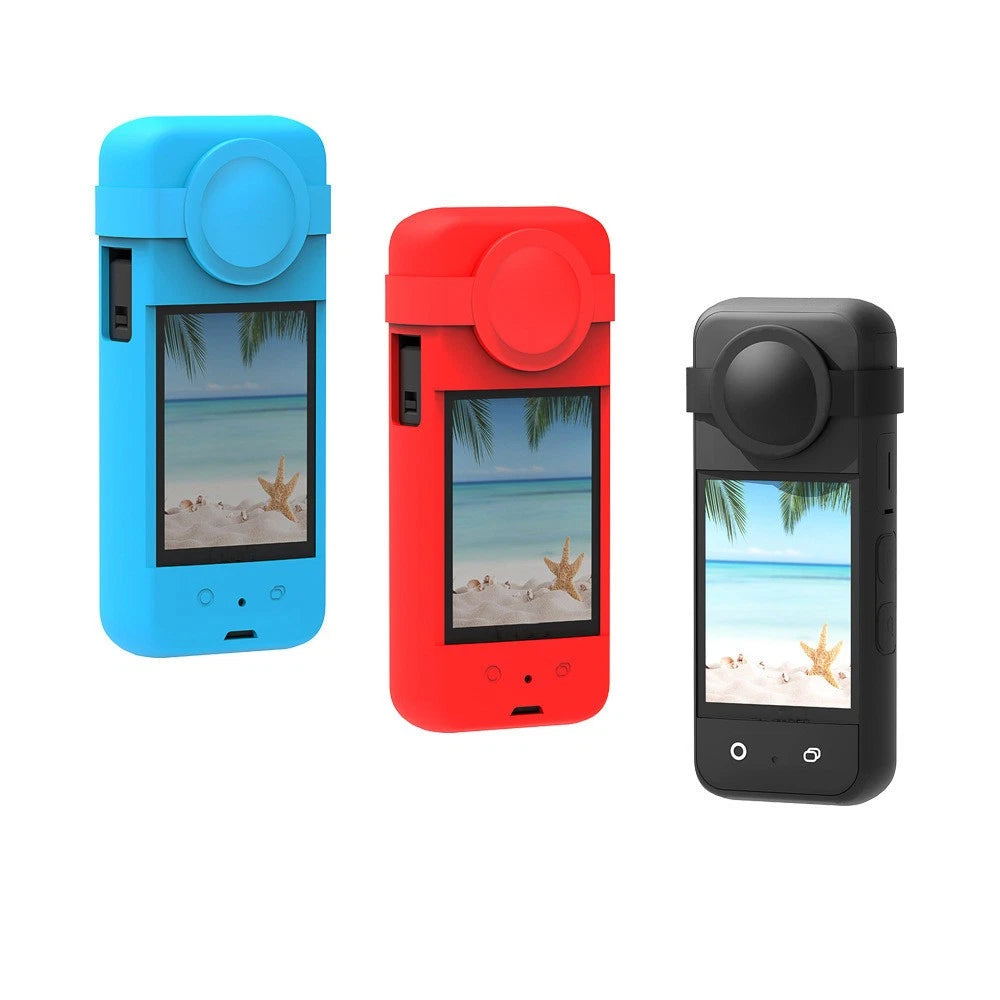 Shockproof Silicone Protective Case Sleeve With Lens Cover For