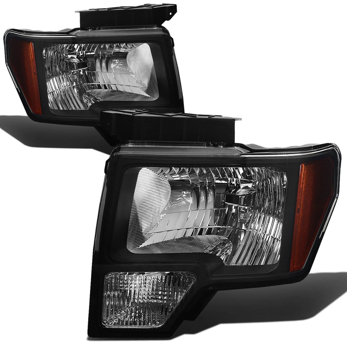 Fit 2009-2014 Ford F150 Pickup Pair Black Housing | Built Supply Co