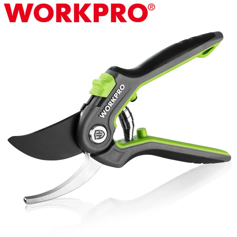Workpro 8" Bypass Pruning Shears Stainless Steel Gardening Hand