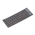 Russian Standard Keyboard Layout Sticker Orange Letters On Black