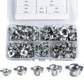 Convenient Resealable Box Of Zinc Plated Tee Nuts For Woodworking
