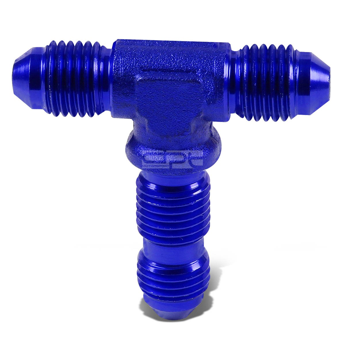 3AN AN-3 Male On Run Female Bulkhead Flare Blue Anodized Tee Fitting by Unbranded