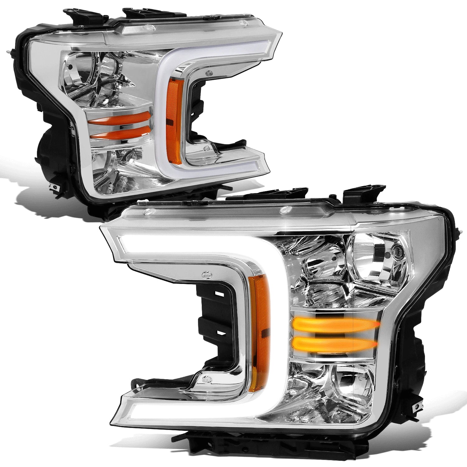 Fit 18-20 Ford F150 Chrome/ Amber Led Drl | Built Supply Co