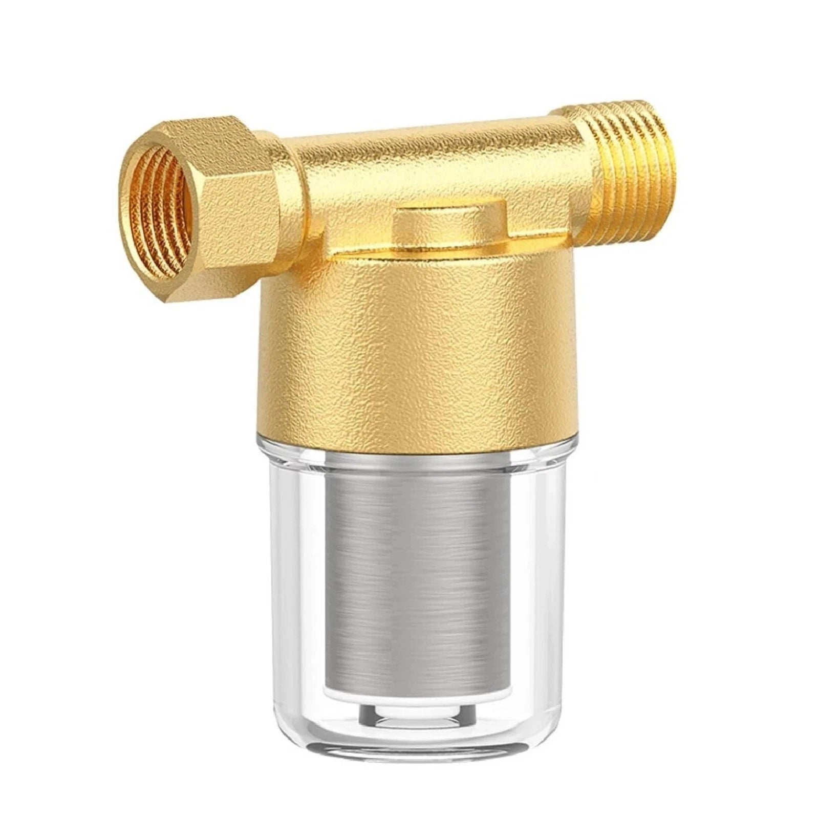 Brass Sediment Filter For Water Heater 40 Micron Reusable 1/2 3/4