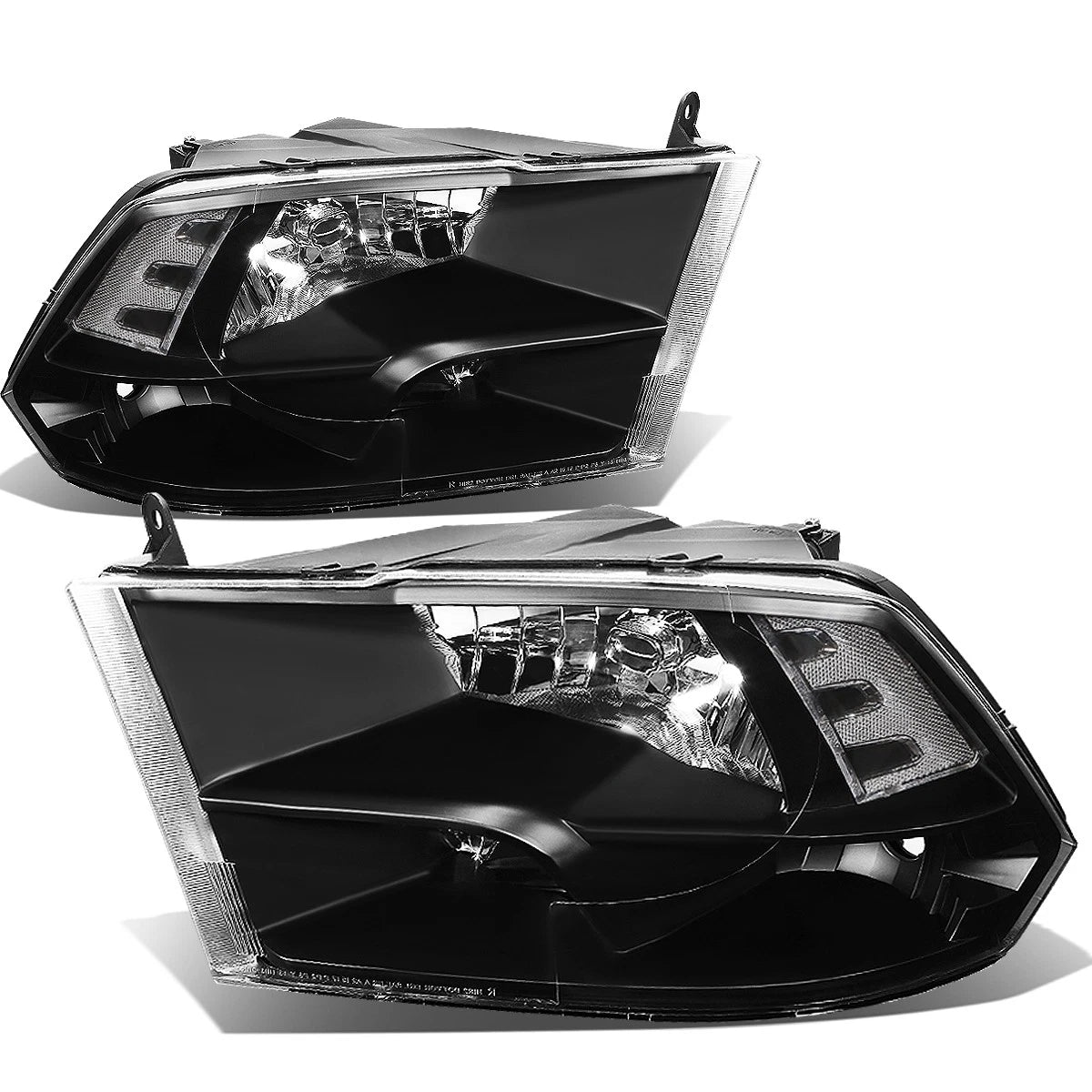 Fit 2009-2018 Dodge Ram Pickup Black Housing Clear | Built Supply Co
