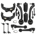 14pc Front Upper Lower Control Arm Tie rod Sway Bar Link for Ford Fusion 10-2012
