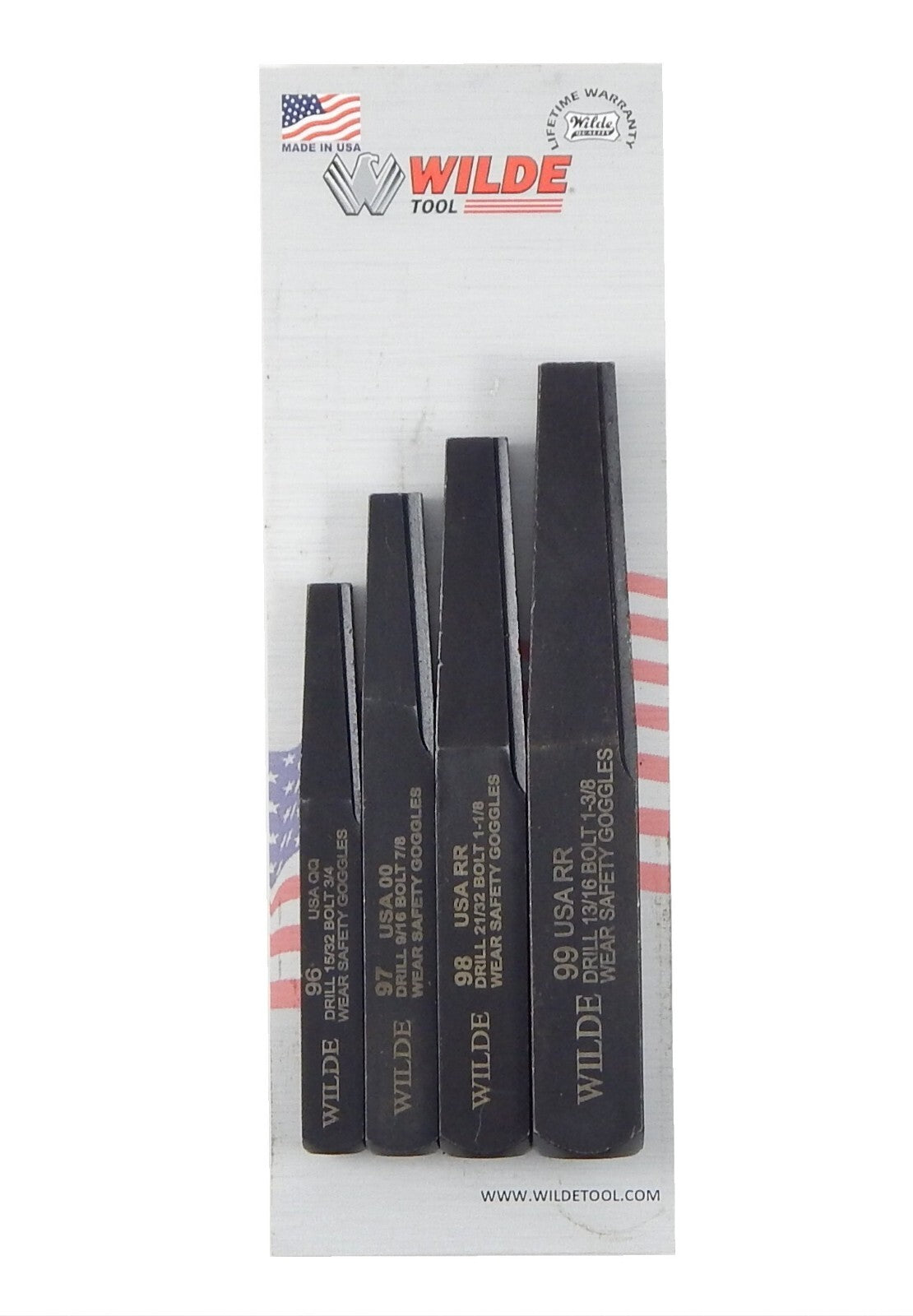 Wilde Tool 4pc Large Screw & Bolt Extractor Set