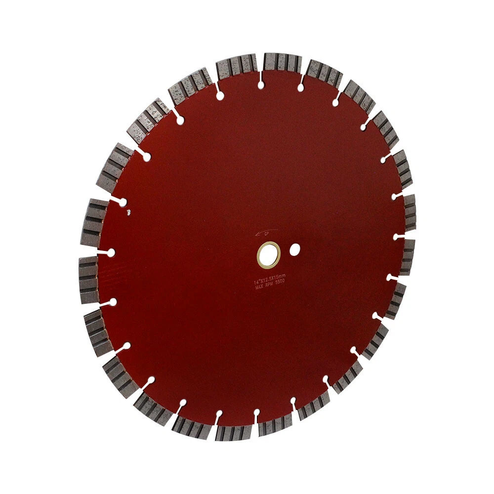Turbo Segmented Blade Wet Dry Concrete High Speed Saw 14" X .125" X