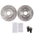 Front Drilled&amp;Slotte<wbr/>d Brake Rotors for Lexus ES300/Toyota Avalon Camry Sienna