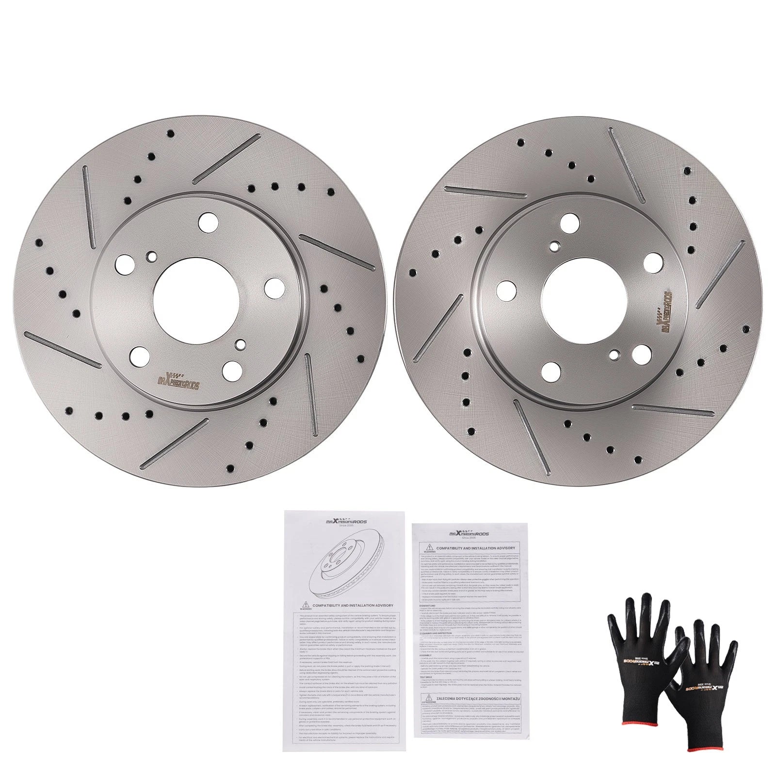 Front Drilled&amp;Slotte<wbr/>d Brake Rotors for Lexus ES300/Toyota Avalon Camry Sienna
