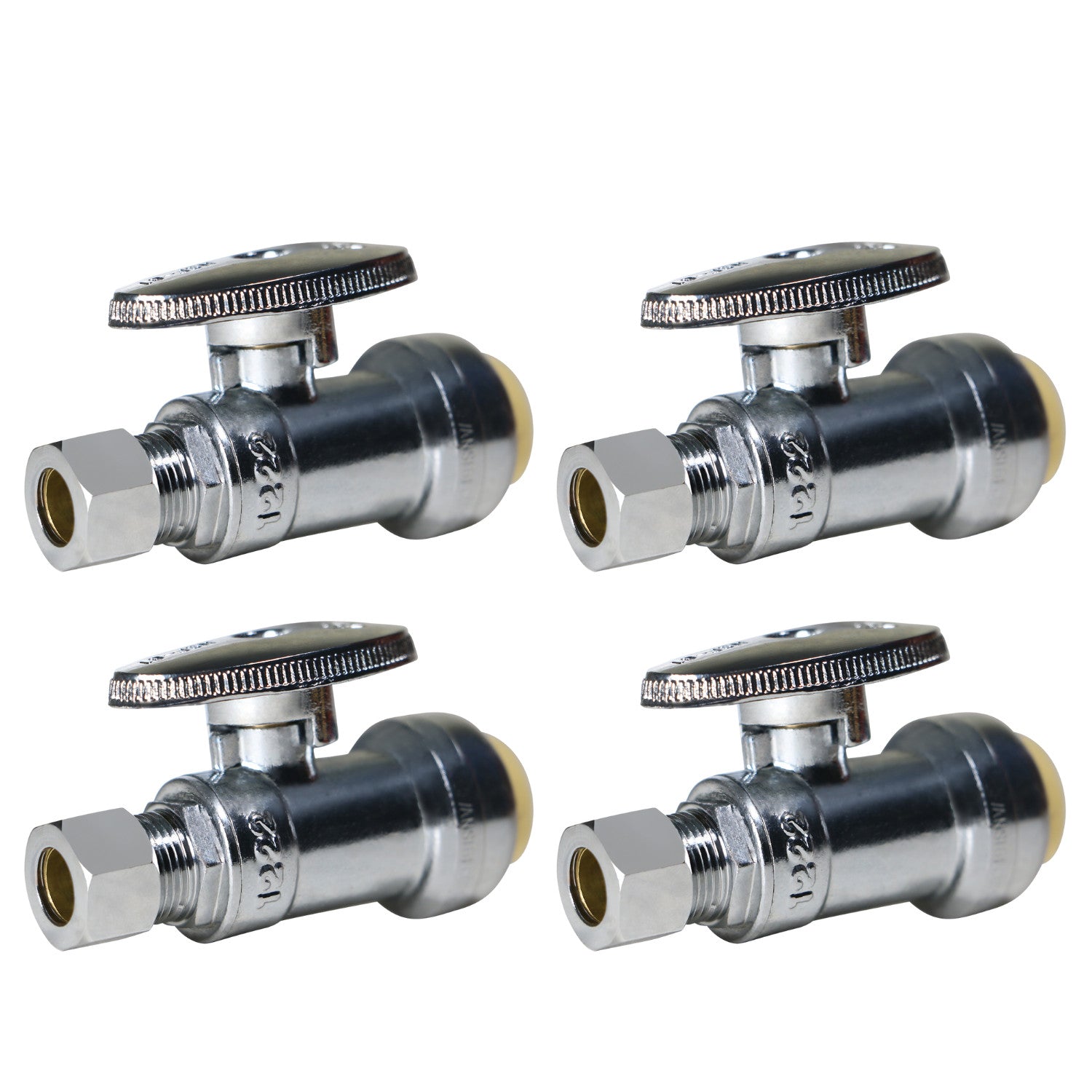 XFITTING 1/2" PUSH FIT X 3/8" OD Straight Stop Valve
