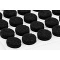Heavy Duty Self-adhesive Felt Pad Round Blk Bumpers, 3/8" Diameter,