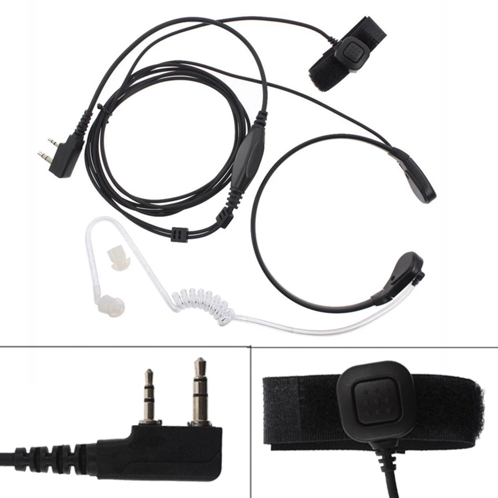 Acoustic Tube Earphone Ptt Mic Headset For Baofeng Uv5r Uv-82 888s