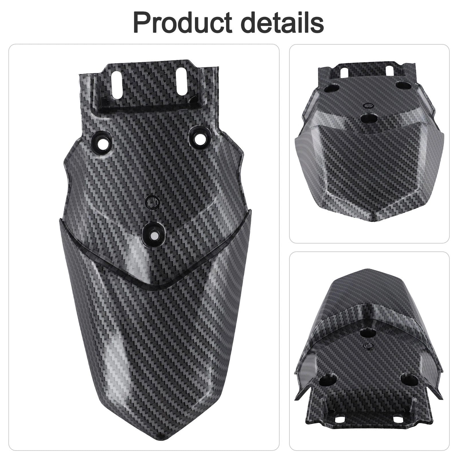 Mud Flap Dirt Bike Mudguard 3k Carbon Fiber Pattern 44mm Hole Distance